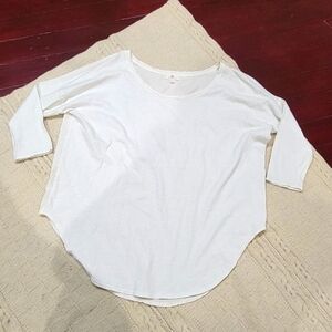 Adriano Goldschmied Cotton Front Silk Back Oversized Blouse size S/M Ivory